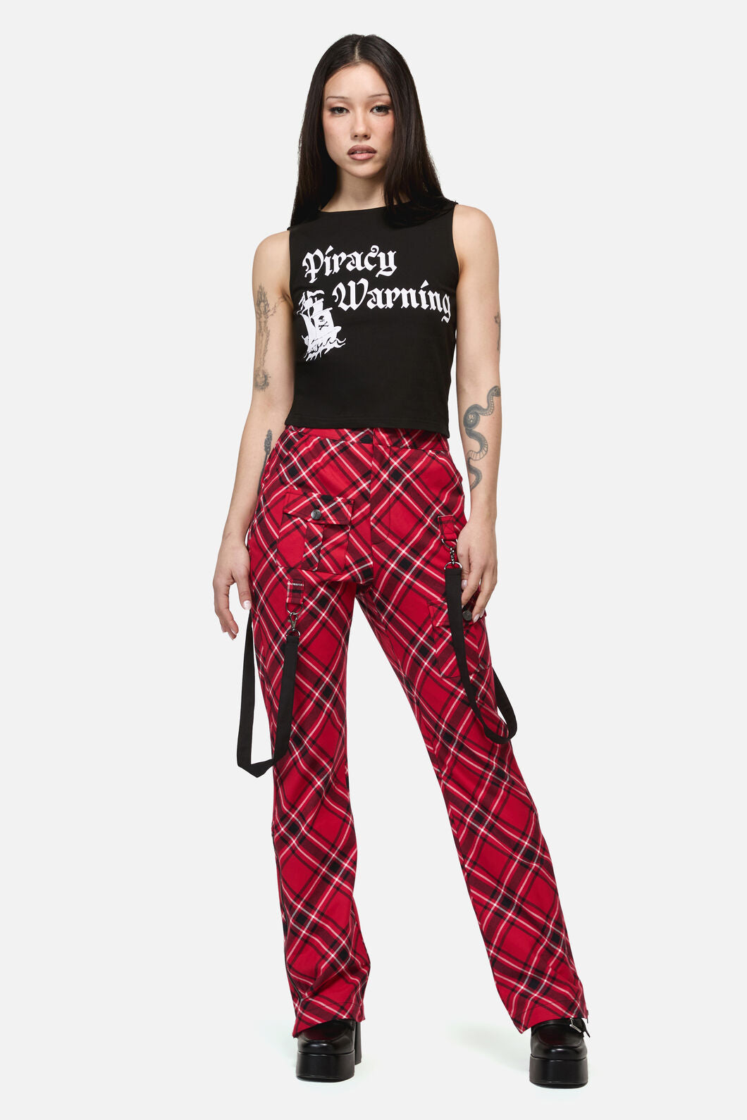 Dangerfield - Piracy Print Punk Tank Top - black