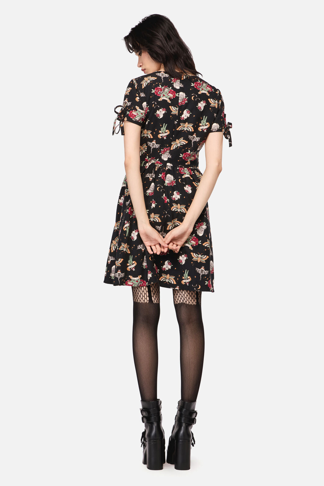 Dangerfield - AllHallowsEveTattooPrintSSDres - black