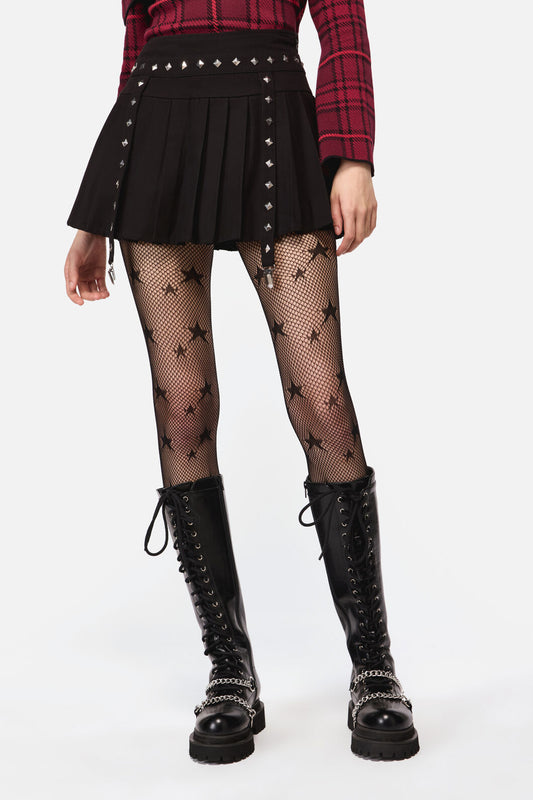 Dangerfield - Barb Stud Trim Skort - black