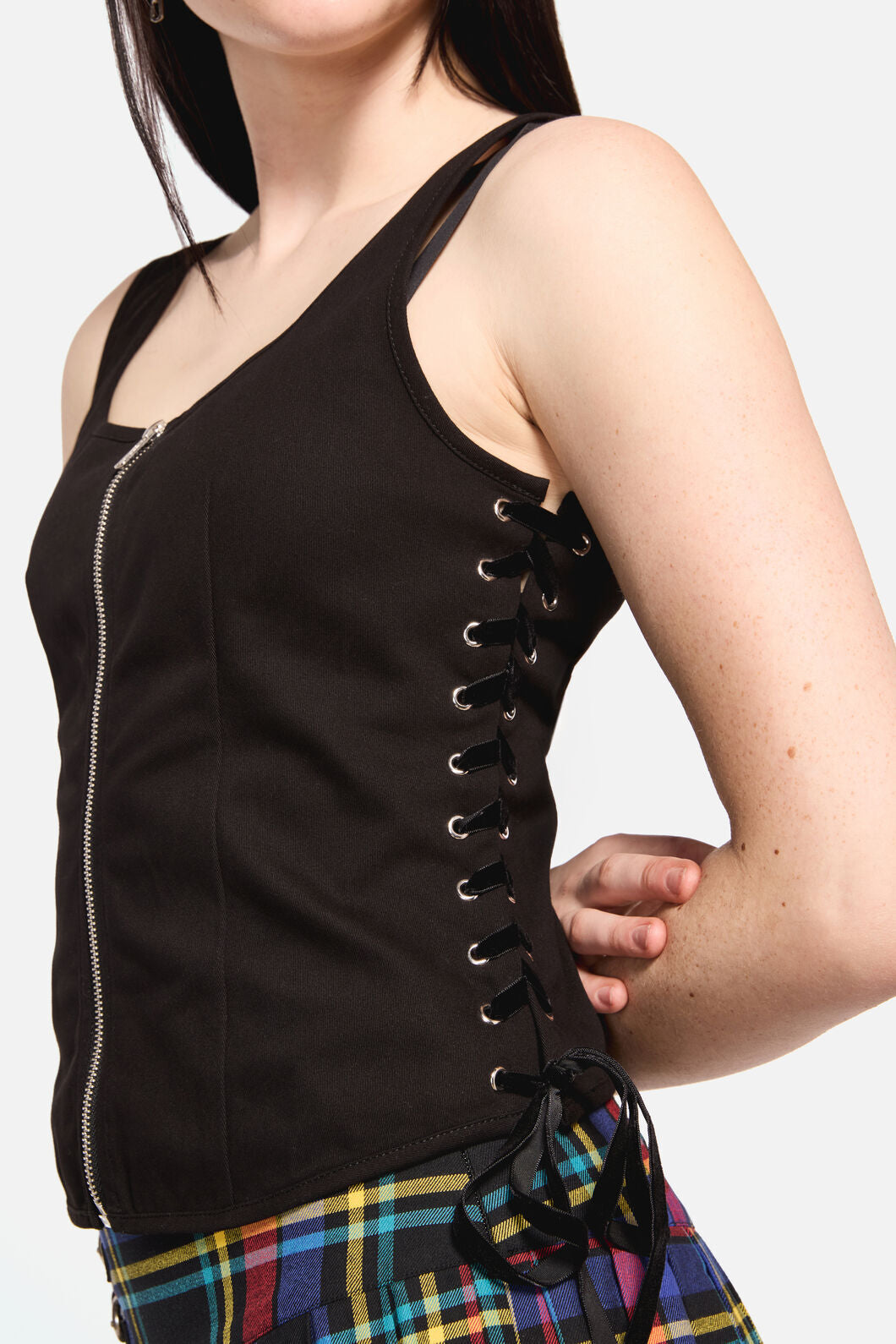 Dangerfield - All Tied Up Punk Corset - black