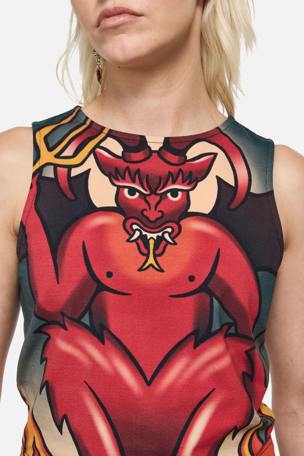 Dangerfield - Lucifer High Neck Goth TankTop - multi