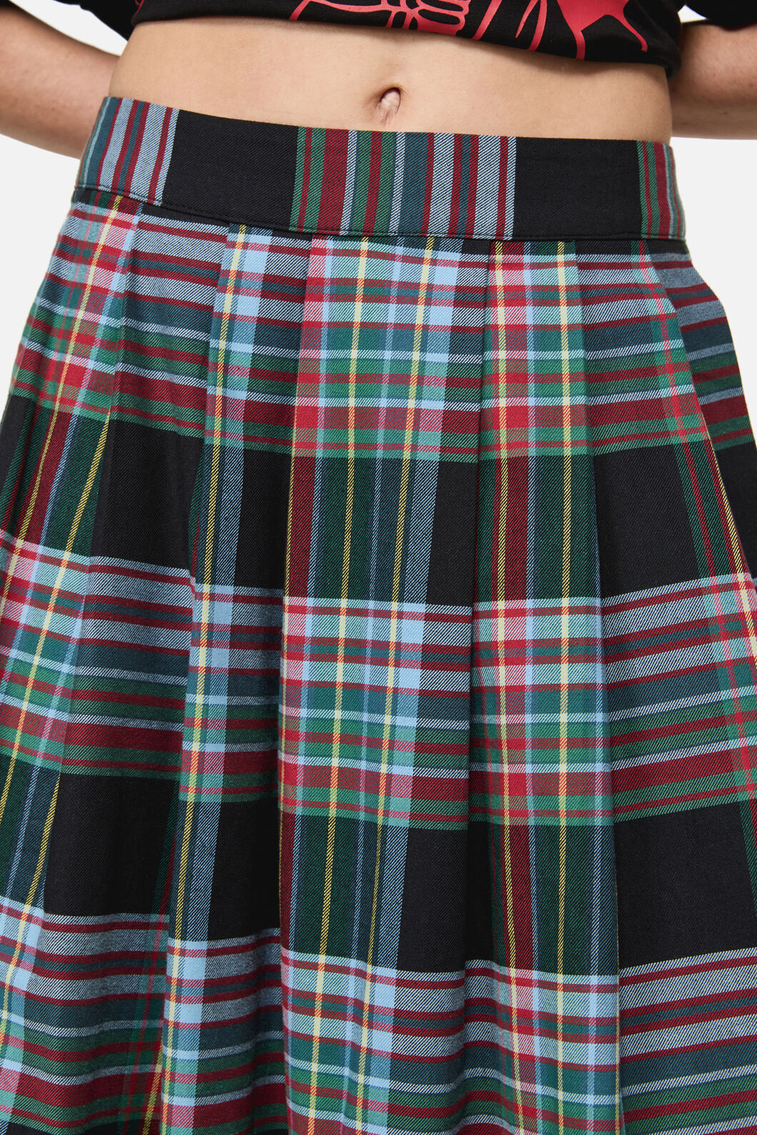 Dangerfield - Hermit Goth Tartan Midi Skirt - multi