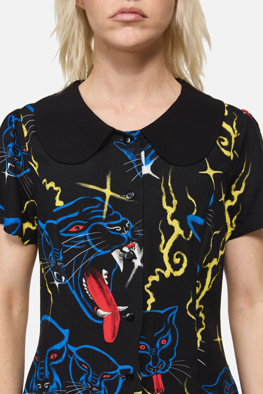 Dangerfield - Panther Punk Mini Dress - black