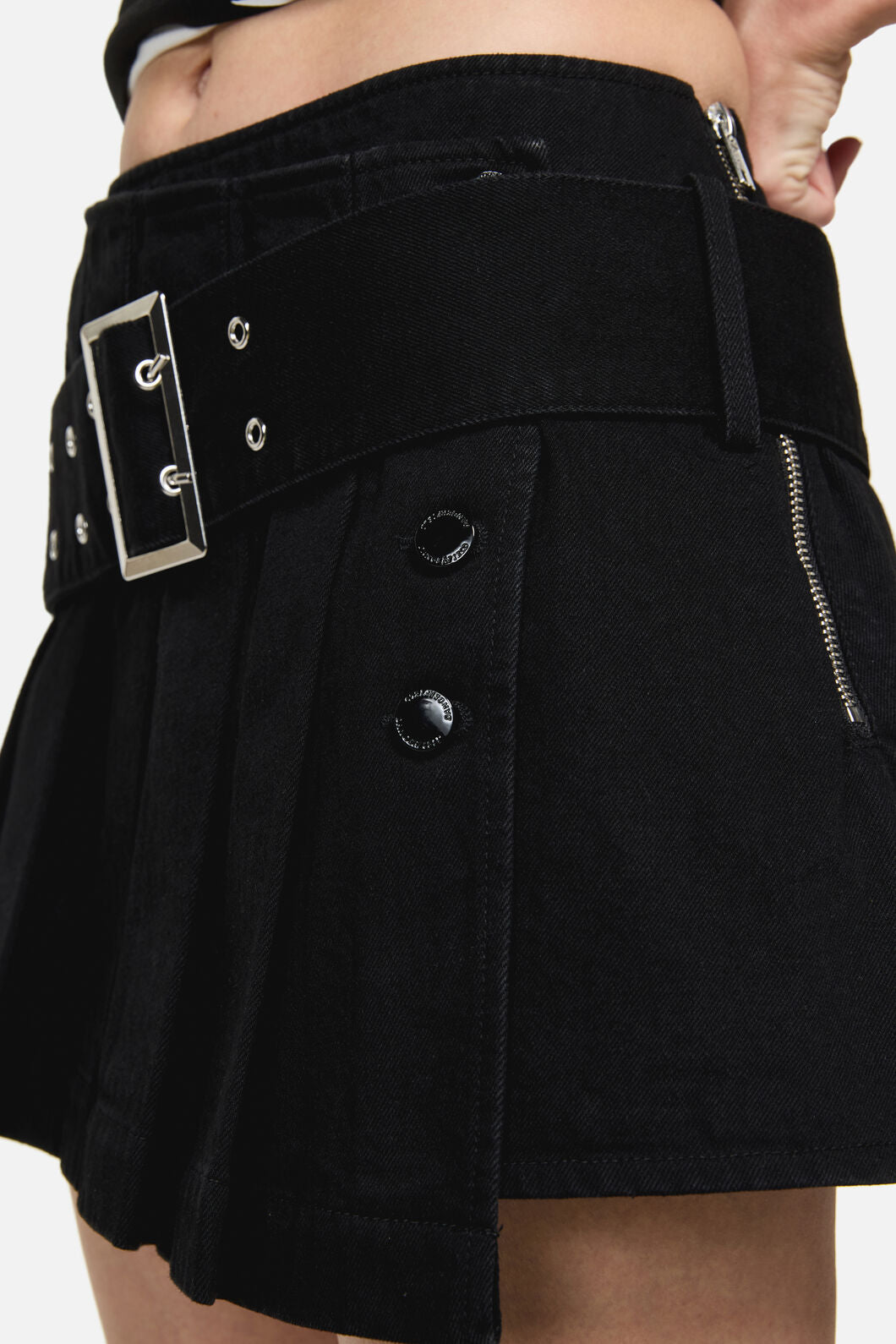 Dangerfield - Flamin Punk Belt Skort - black