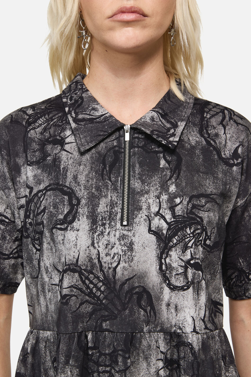 Dangerfield - Scorpius Print Dress - grey