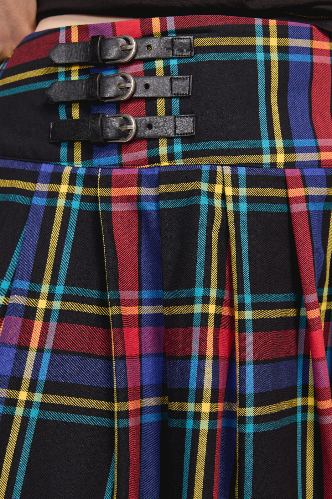 Dangerfield - Curve Anarchic TartanMidiSkirt - multi