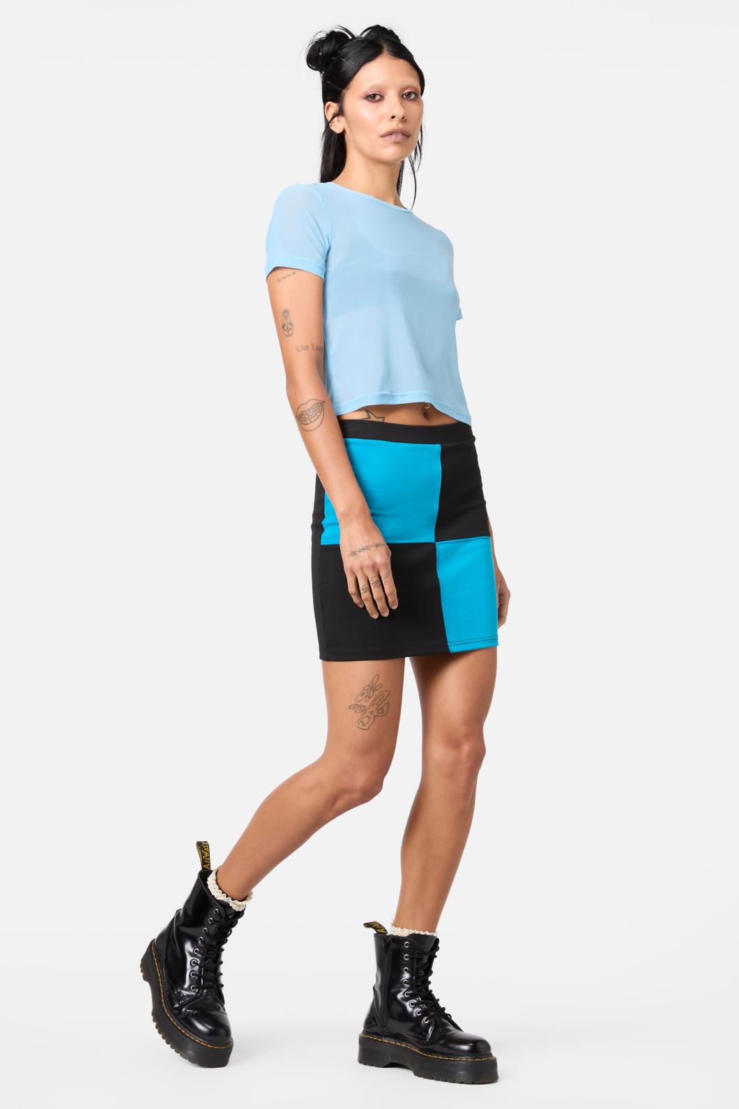 Dangerfield - Maritime Mesh Top - sky-blue