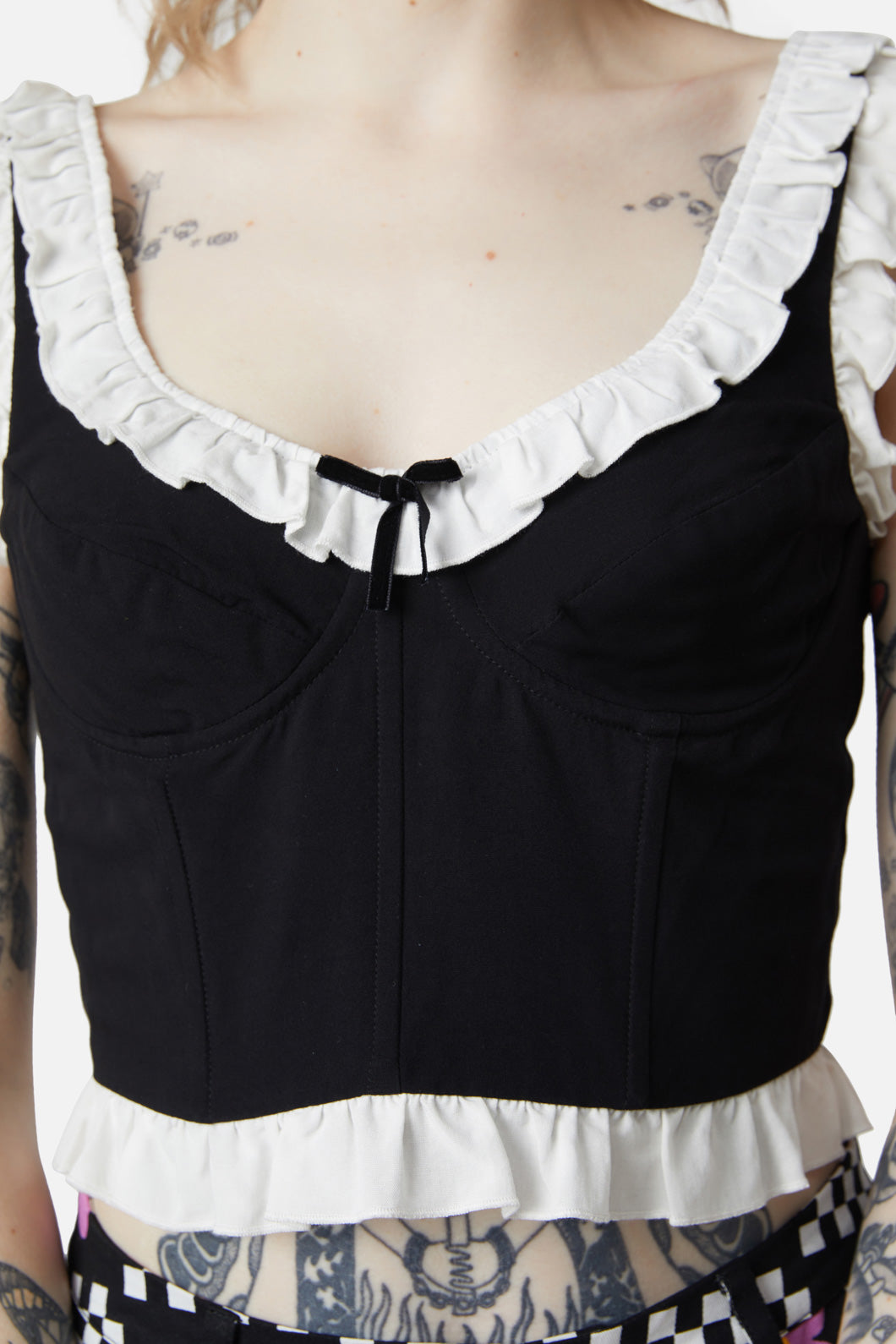 Dangerfield - Theos Picnic Ruffle Corset - black