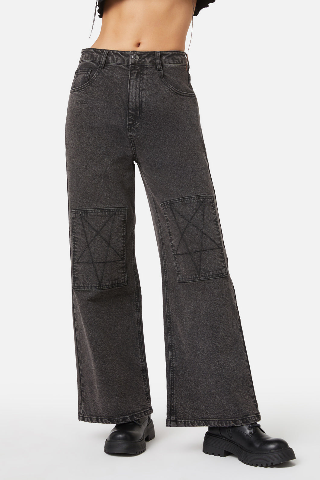 Dangerfield - The Astral Wide Leg Jeans - black