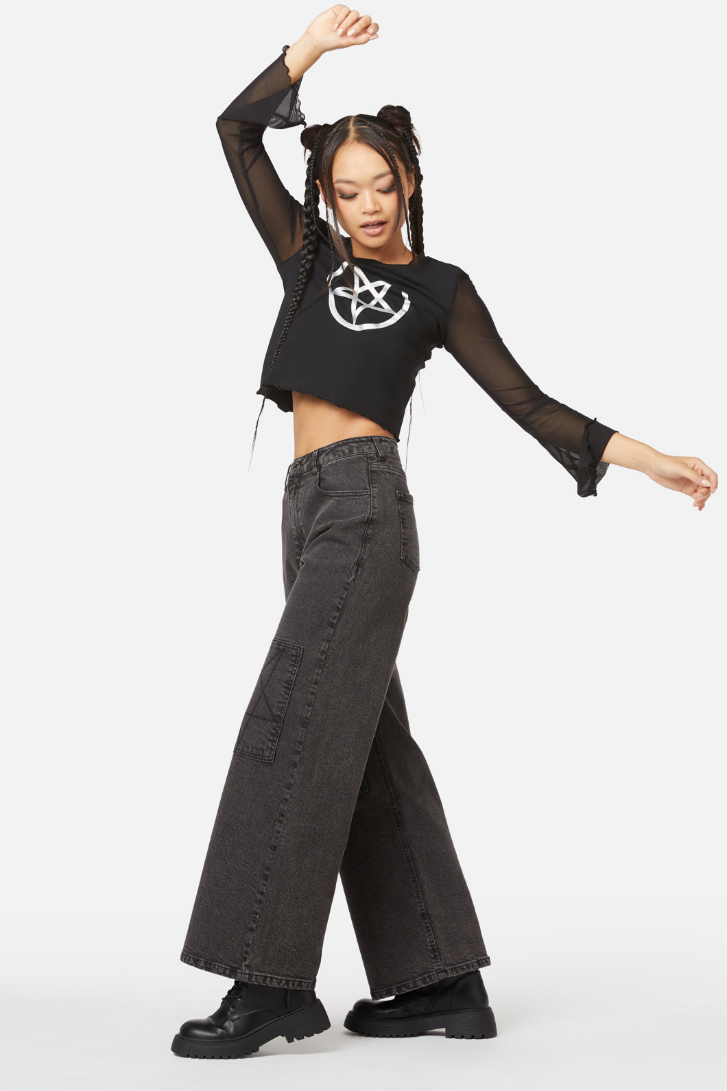 Dangerfield - The Astral Wide Leg Jeans - black