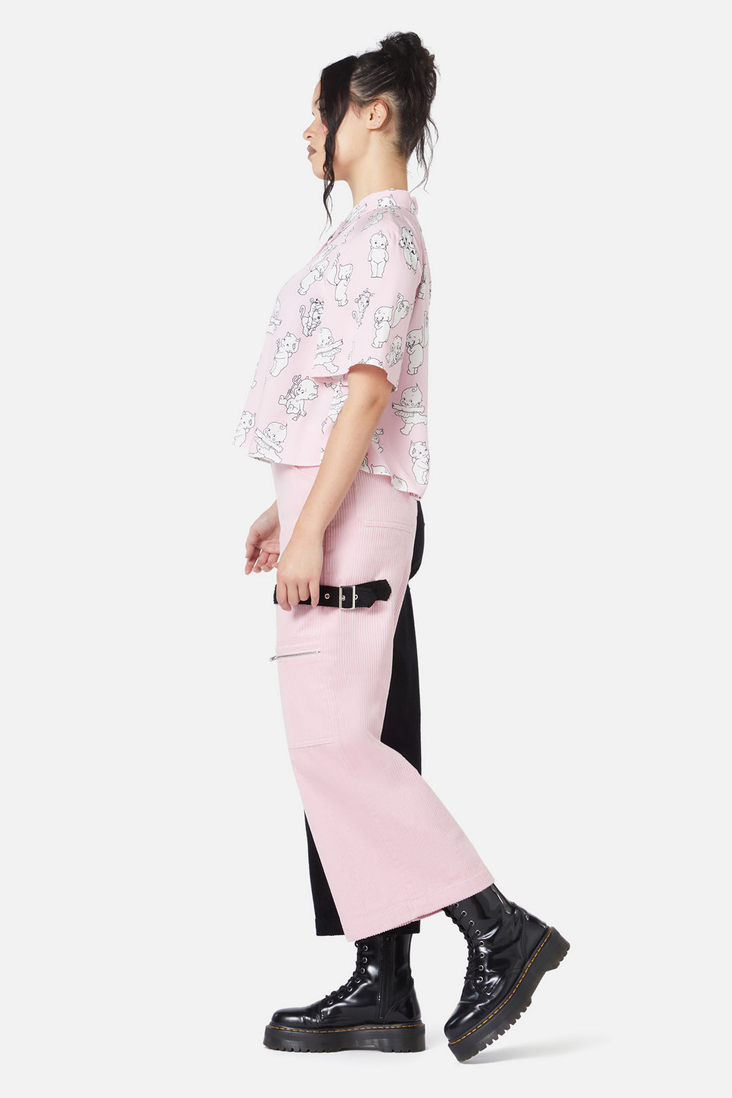 Dangerfield - Cherub Face Printed Blouse - pink