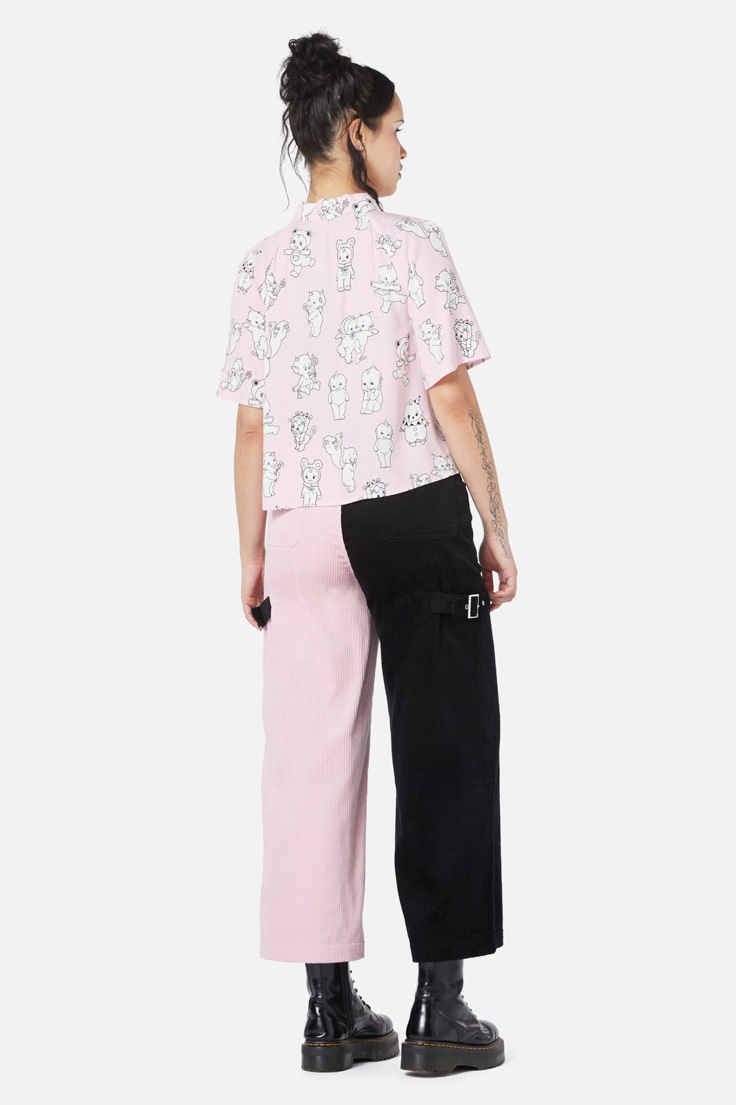 Dangerfield - Cherub Face Printed Blouse - pink