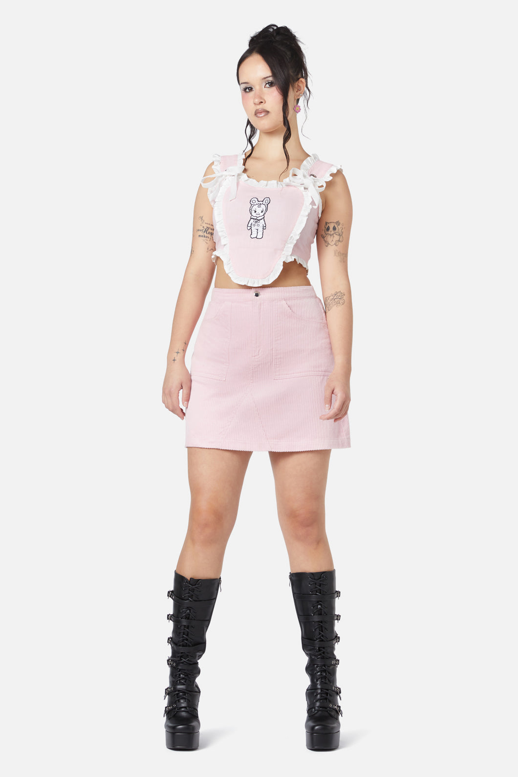 Dangerfield - Dolly Cord Skirt - pink