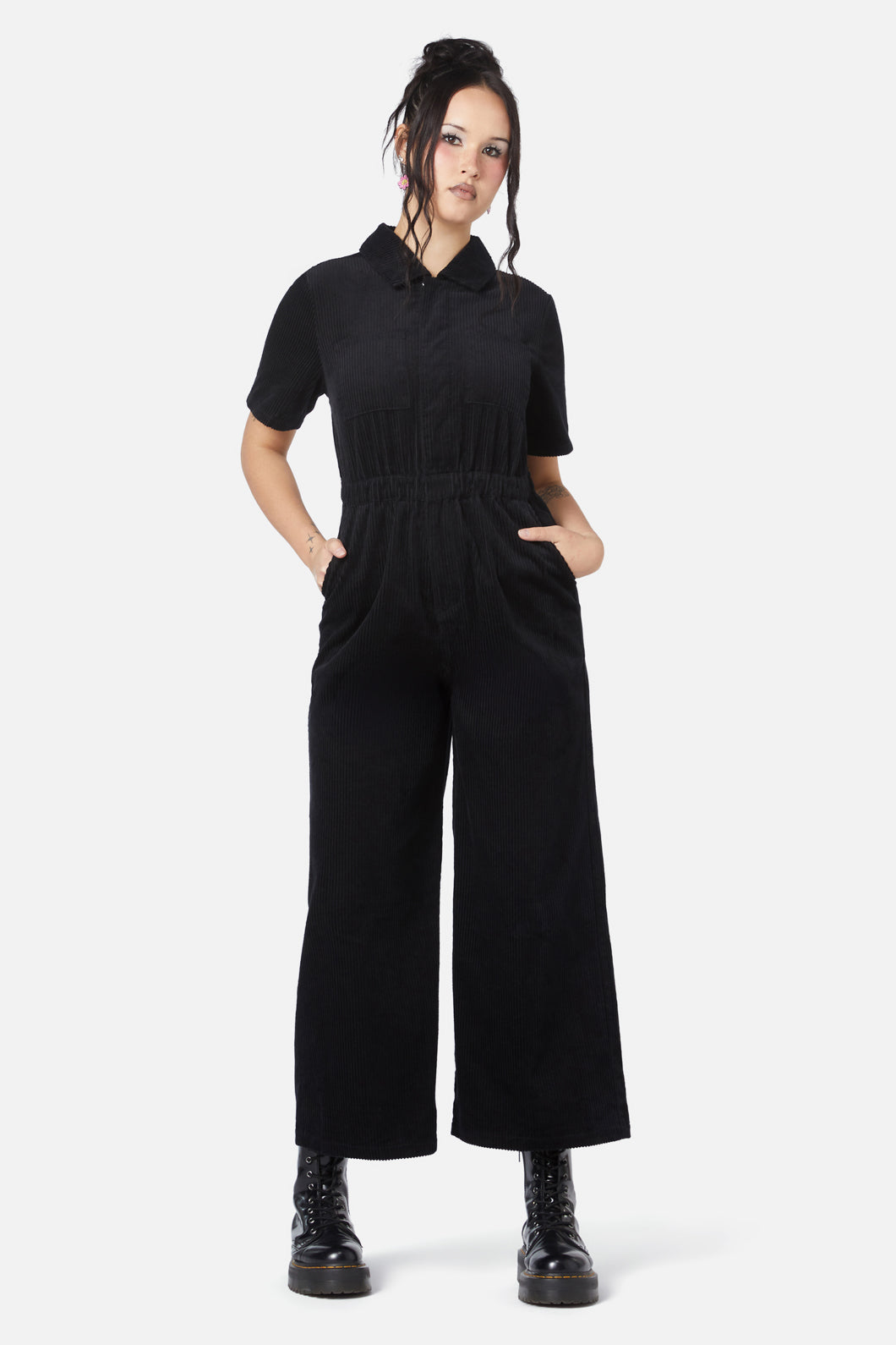 Dangerfield - Dolly Cord Boilersuit - black