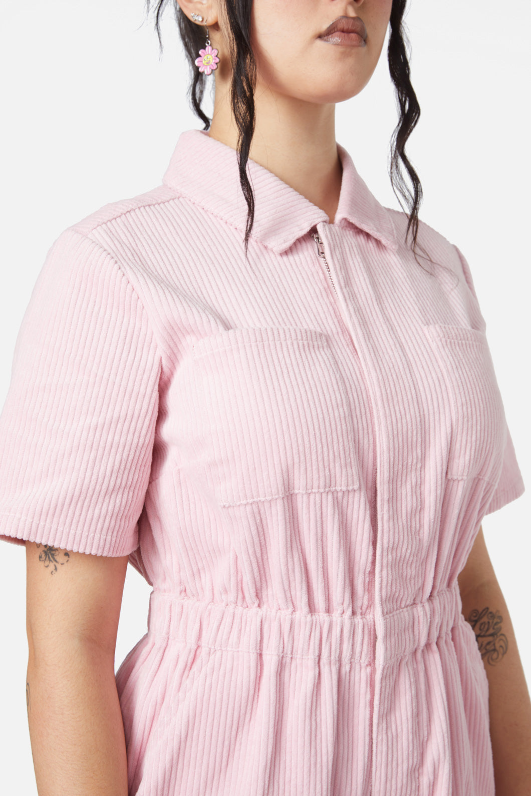 Dangerfield - Dolly Cord Boilersuit - pink