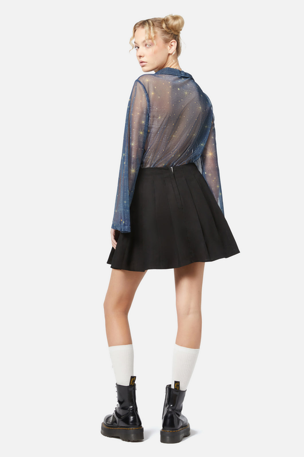Dangerfield - Basic Starlight Pleated Skirt - black