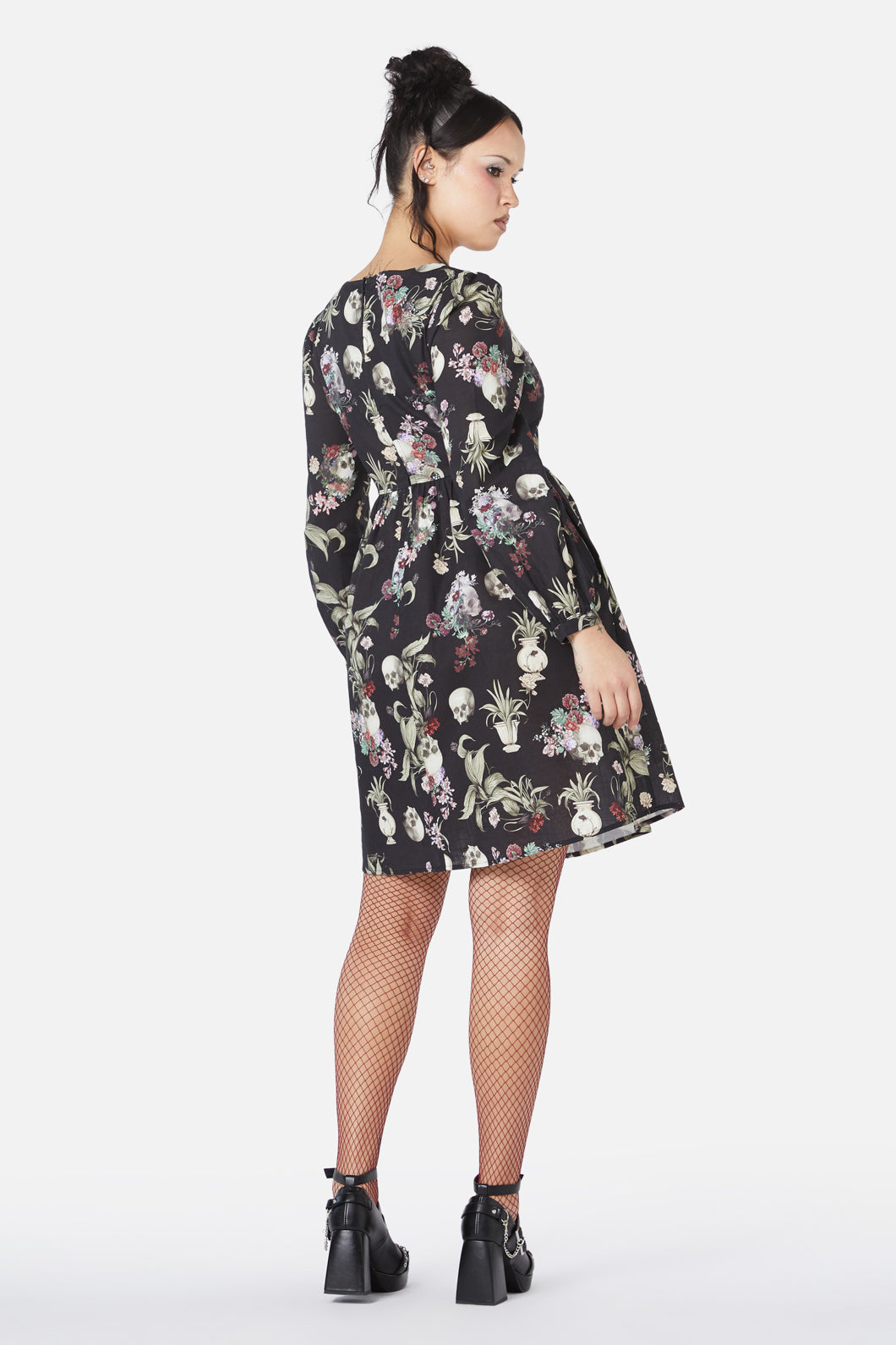 Dangerfield - Memento Mori Printed Dress - black