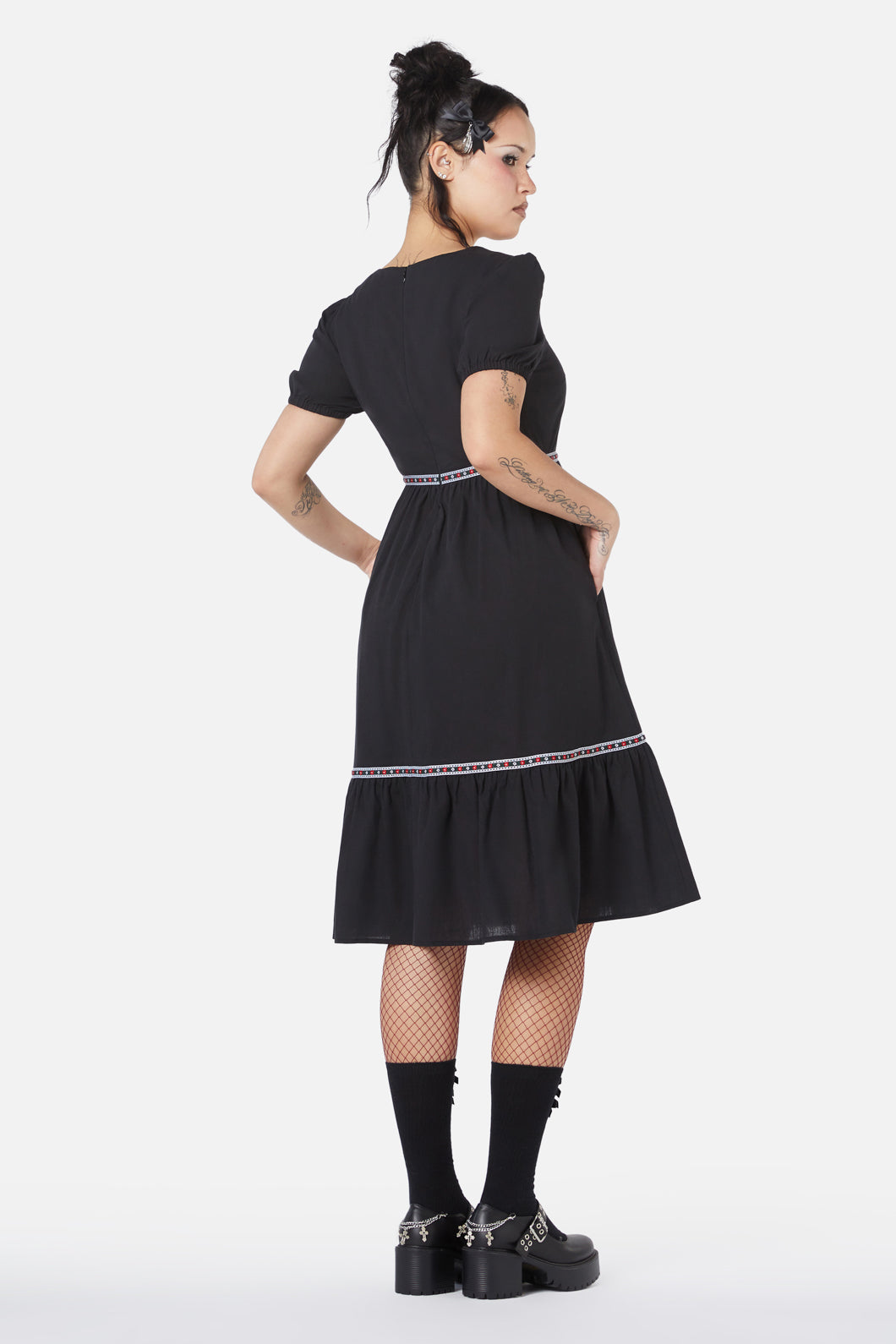 Dangerfield - Still Life Ornate Dress - black