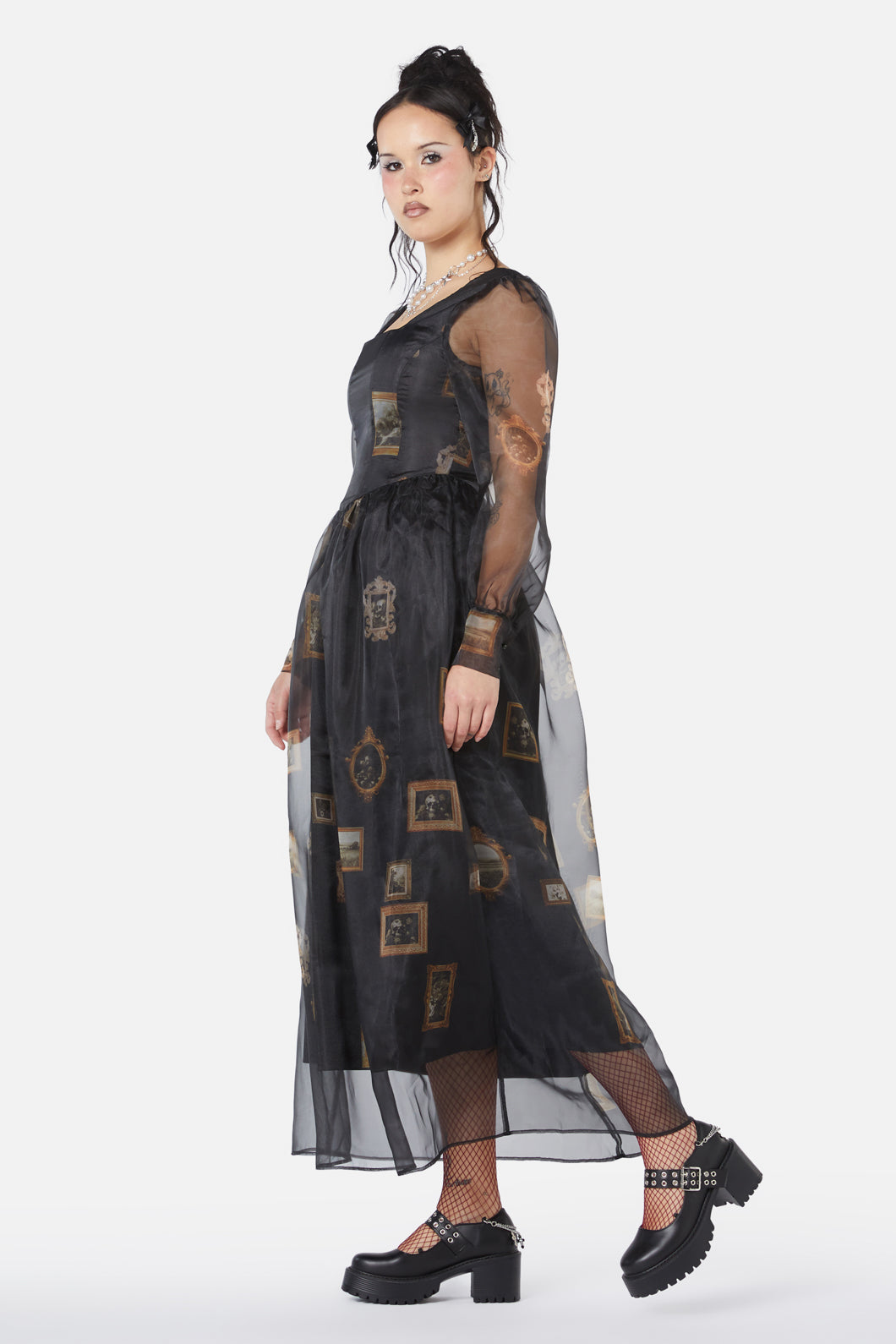Dangerfield - Requiem Frame Organza Dress - black