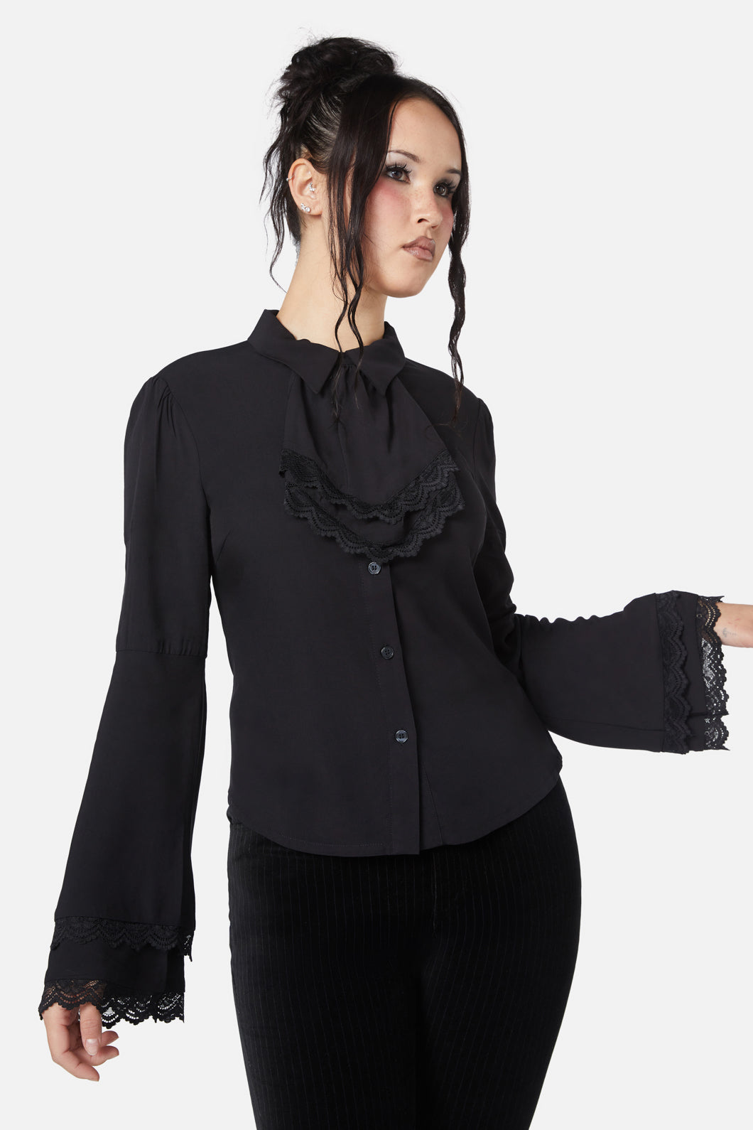 Dangerfield - Still Life Cravat Blouse - black