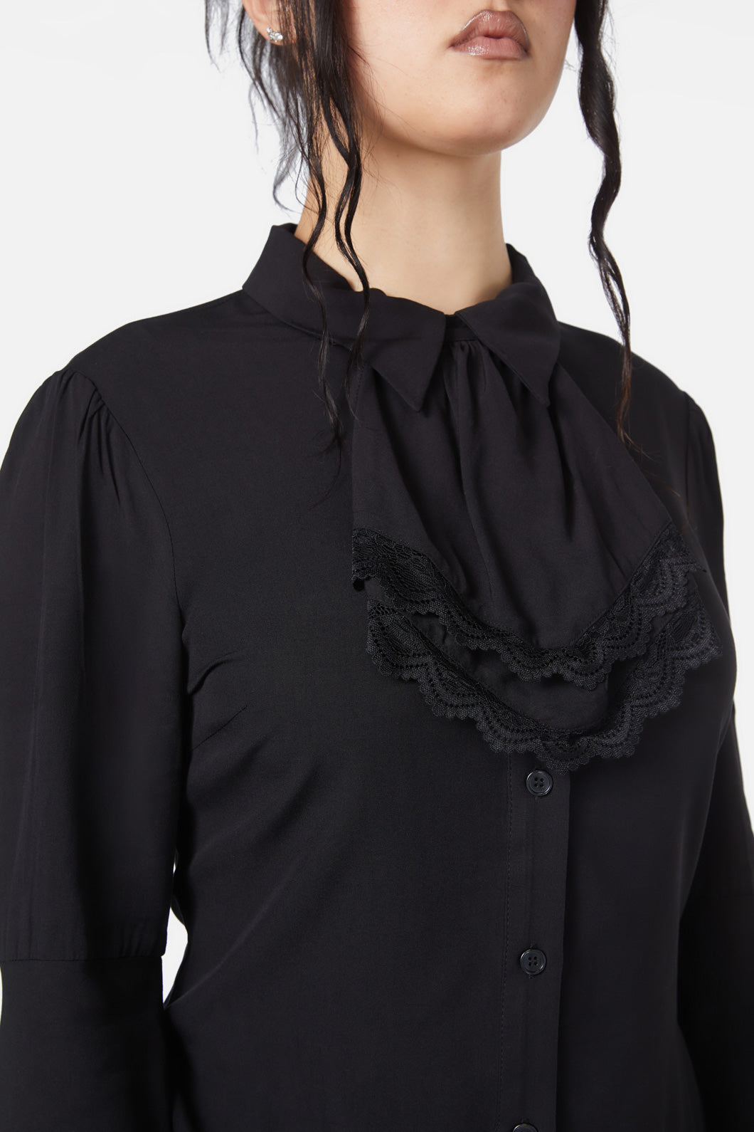 Dangerfield - Still Life Cravat Blouse - black