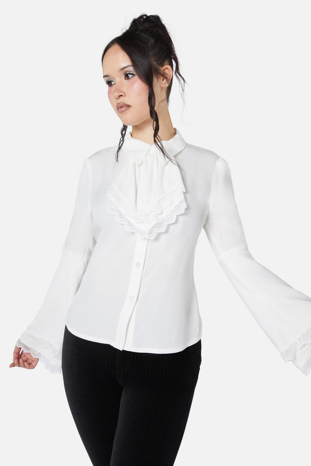 Dangerfield - Still Life Cravat Blouse - cream