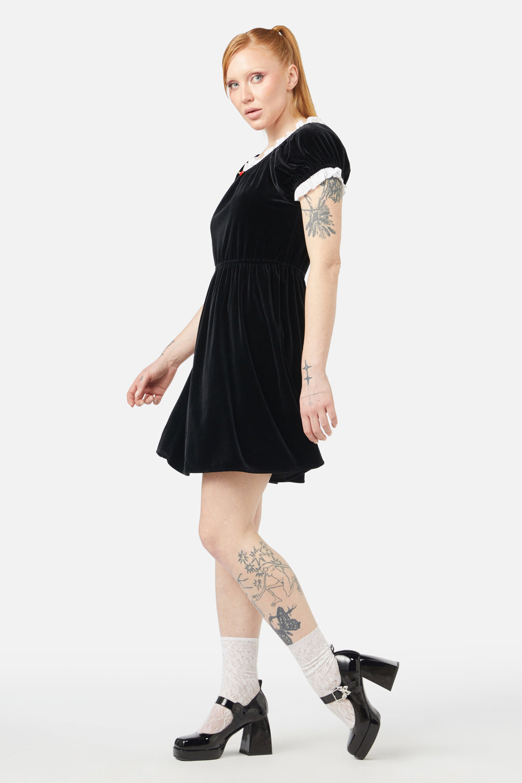 Dangerfield - Discord Velvet Mini Dress - black