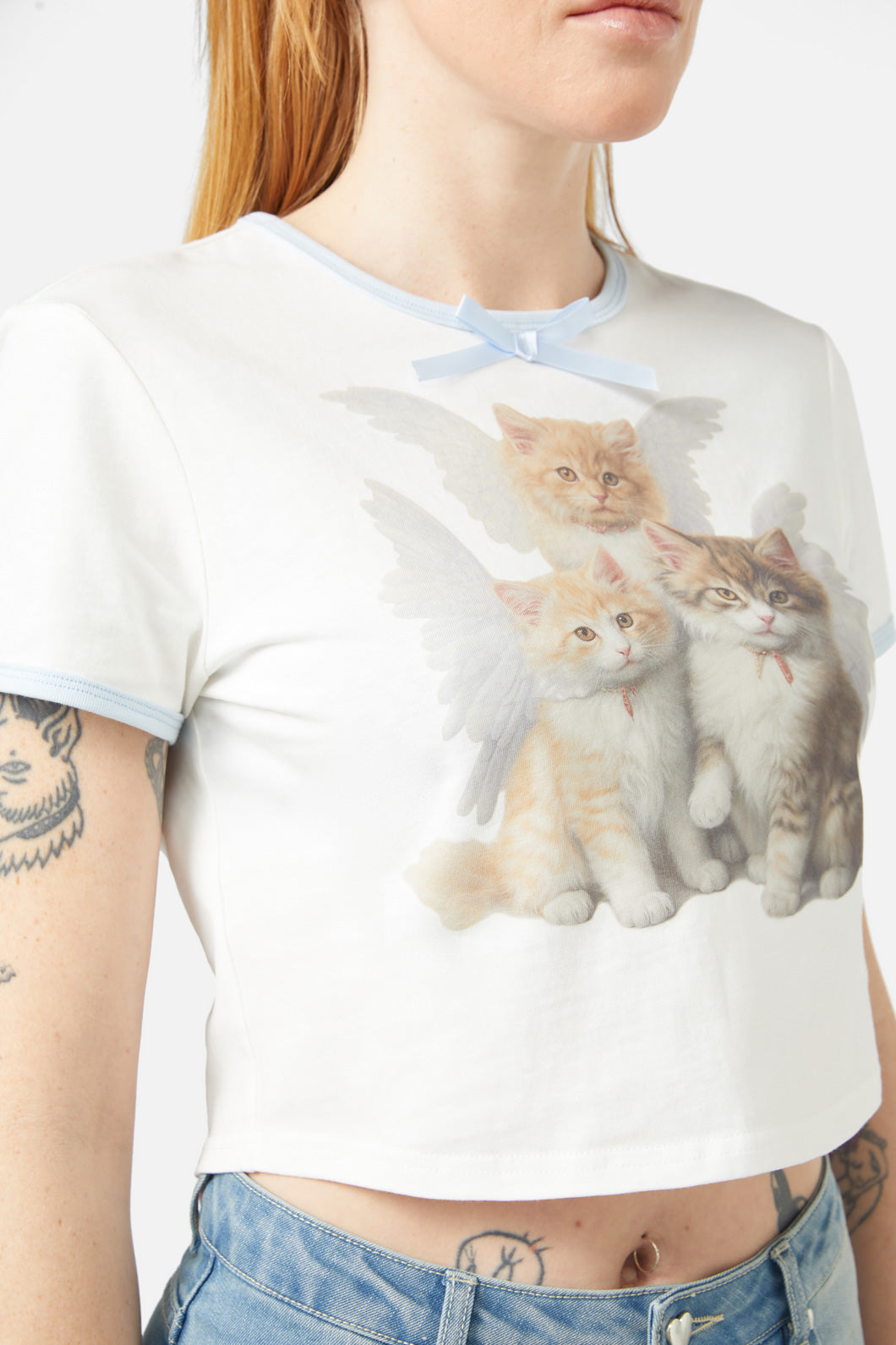 Dangerfield - Catrina Crop Tee - cream