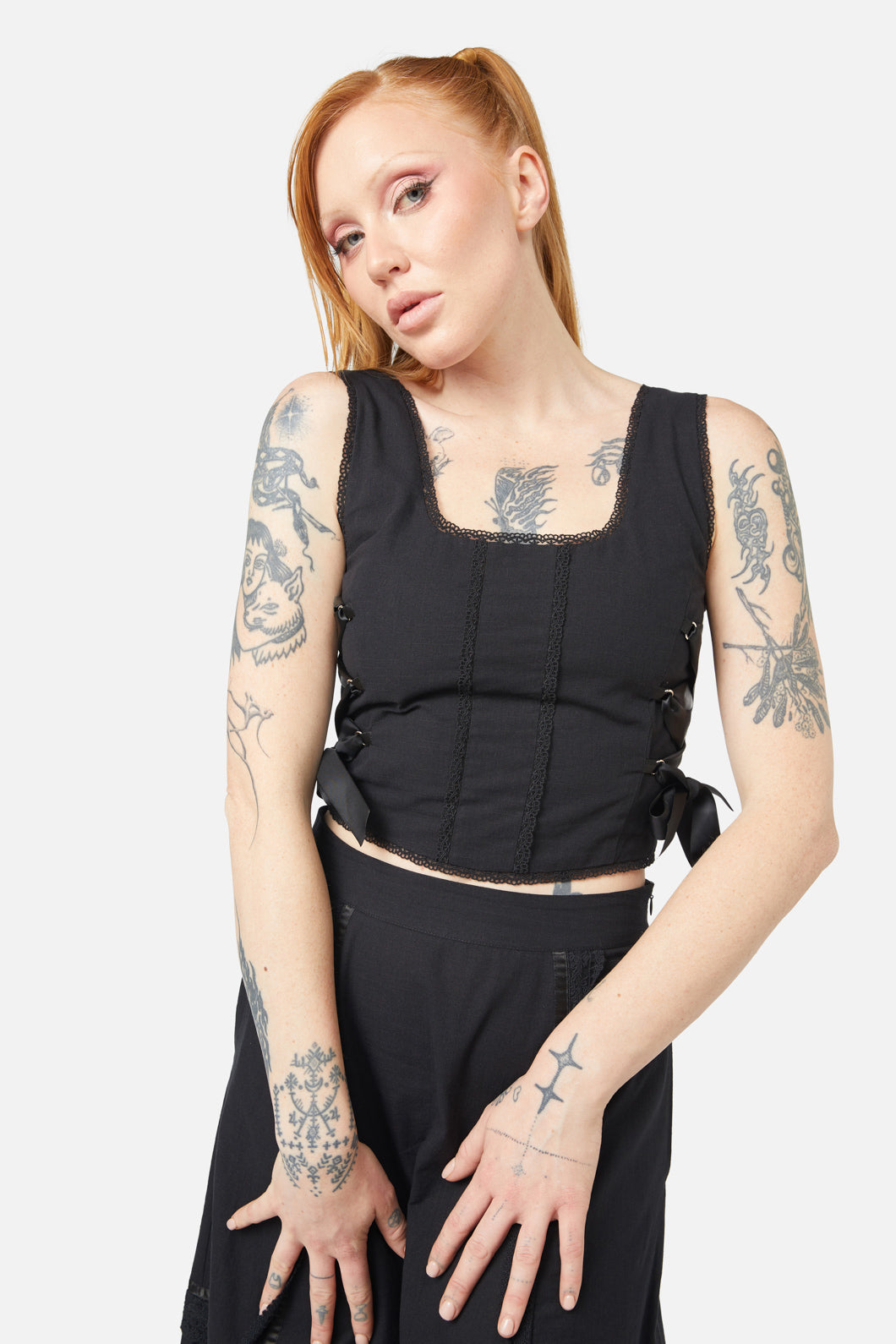 Dangerfield - Fighting Evil Corset Top - black
