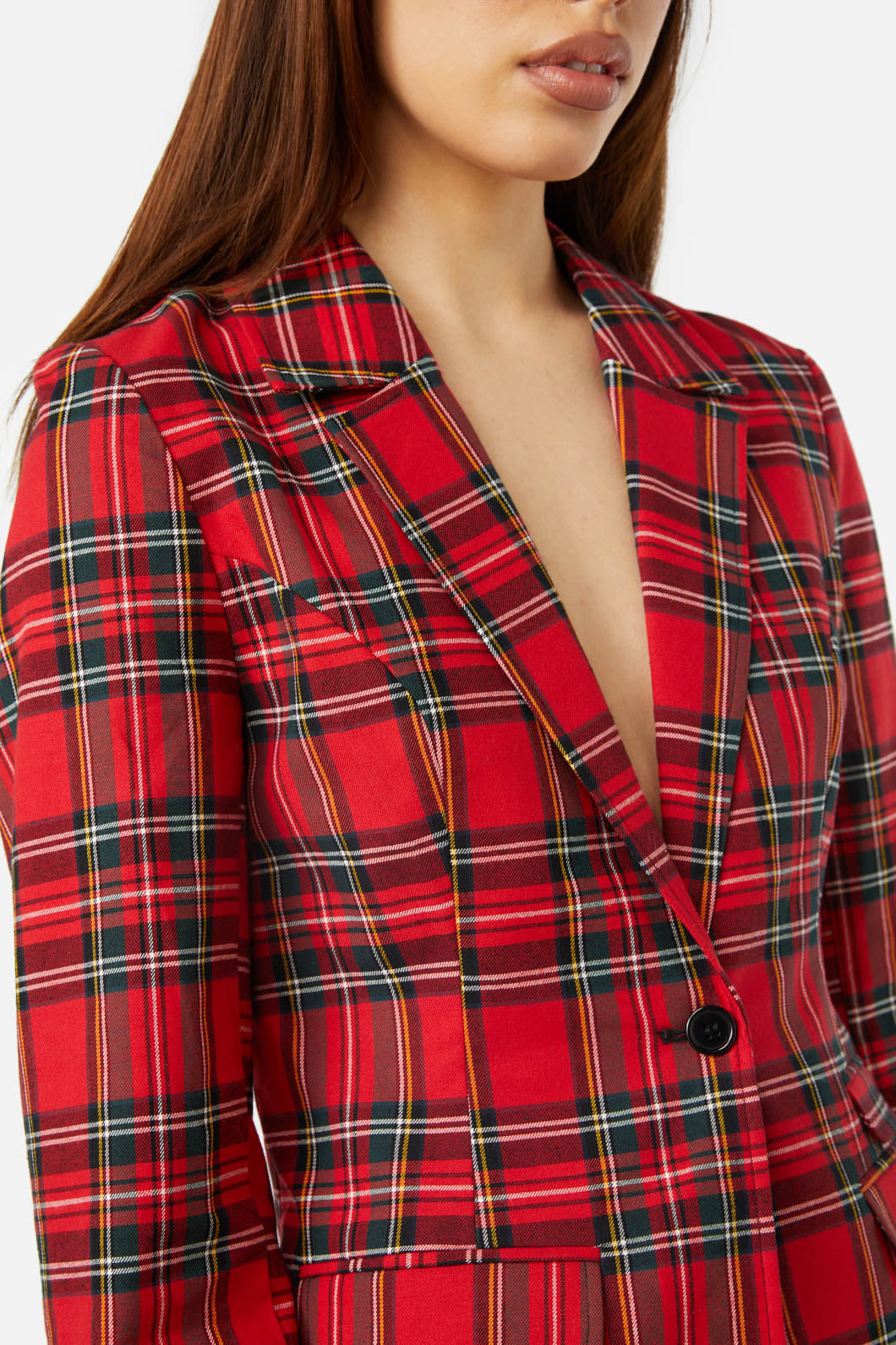 Dangerfield - Chosen Tartan Blazer - red