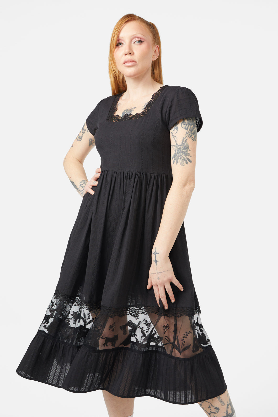 Dangerfield - Catnip Lace Dress - black