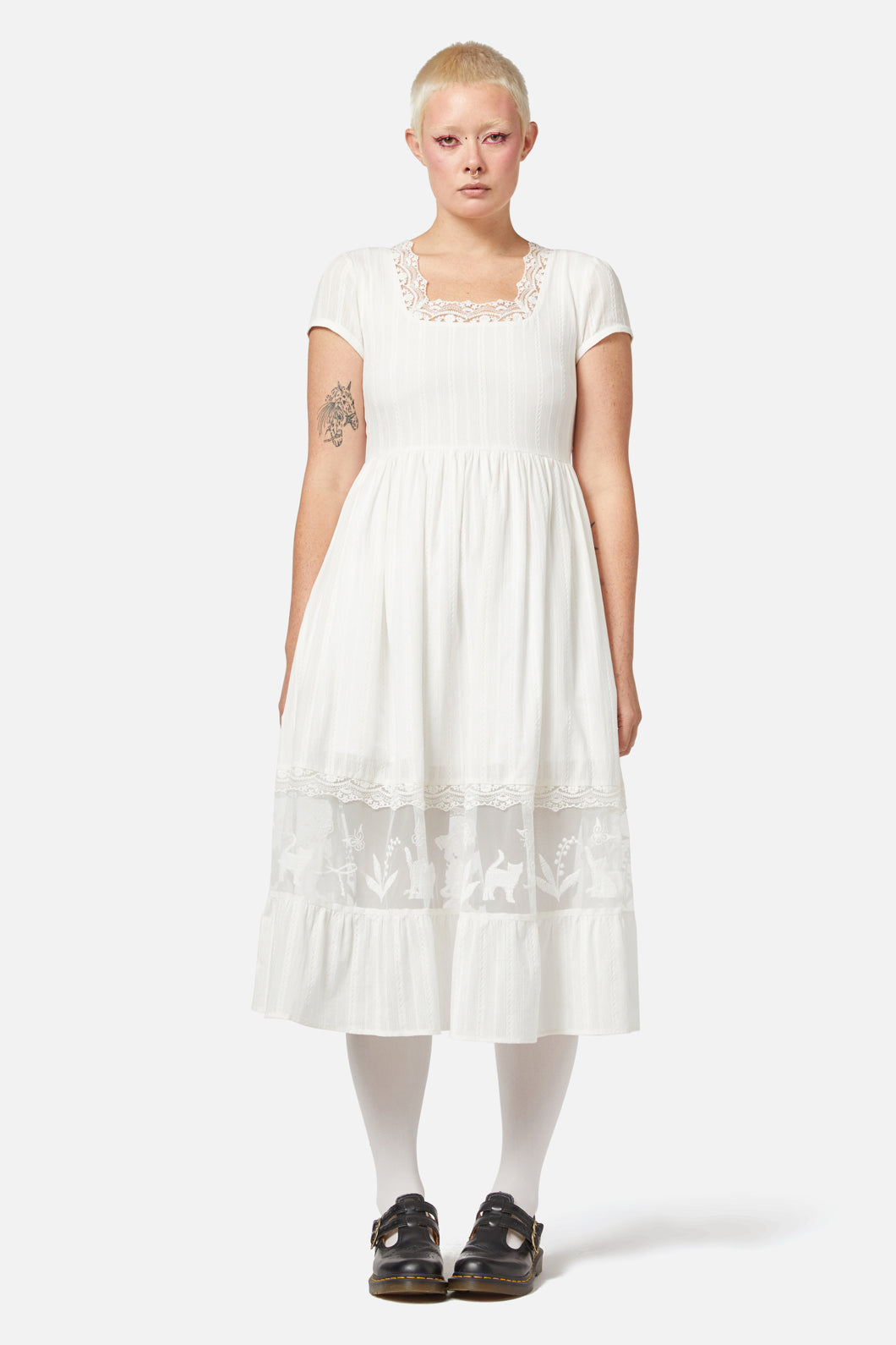 Dangerfield - Catnip Lace Dress - cream