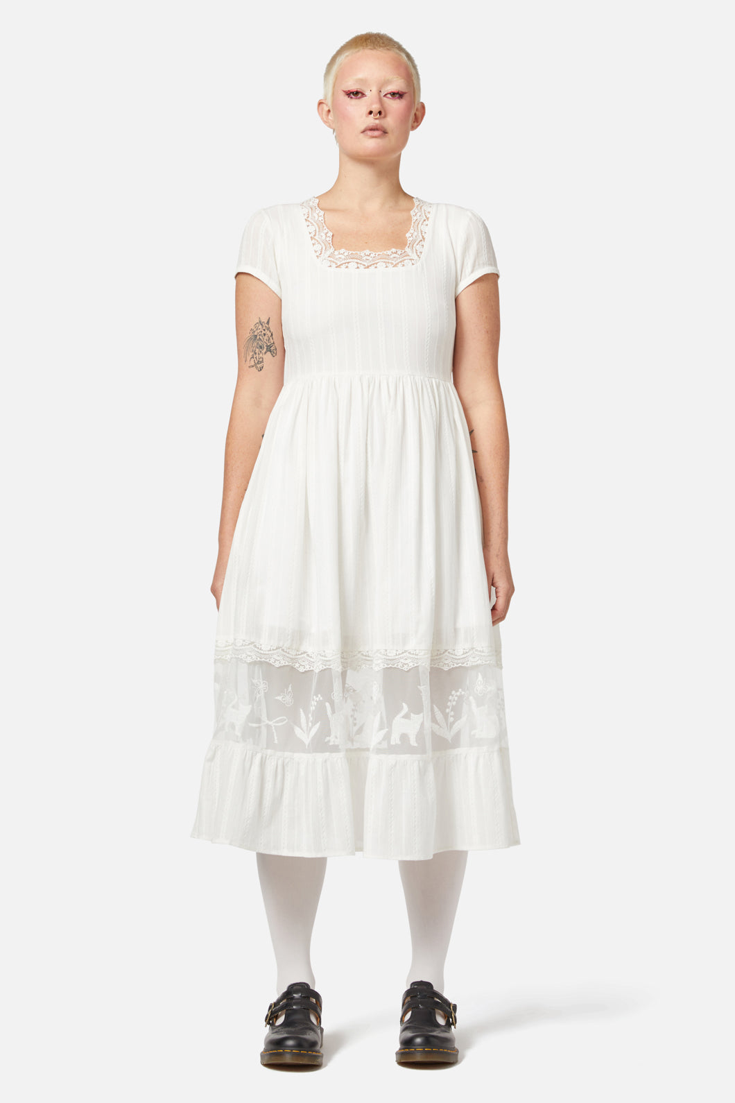 Dangerfield - Catnip Lace Dress - cream