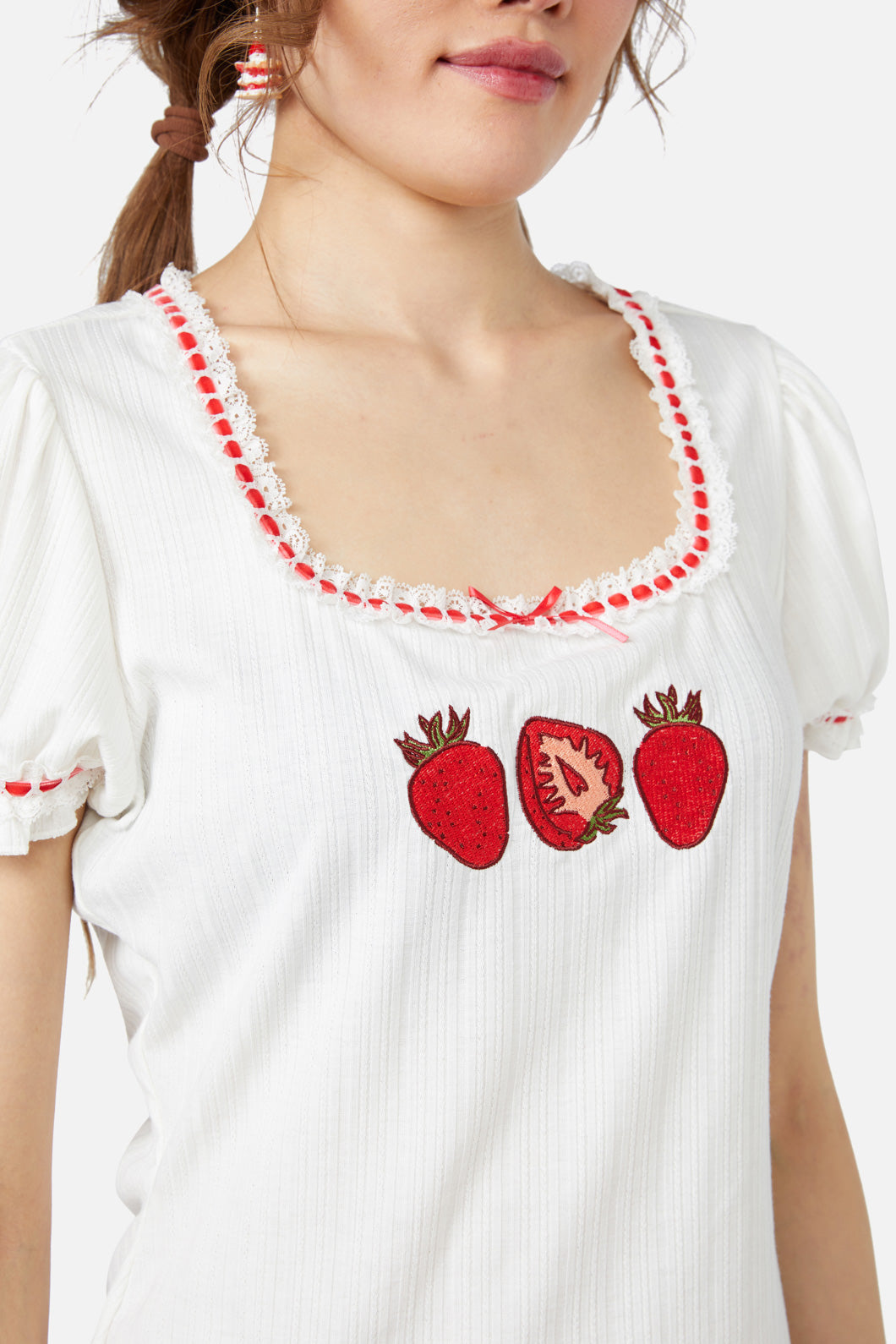 Dangerfield - Wicker Waffle Top - cream