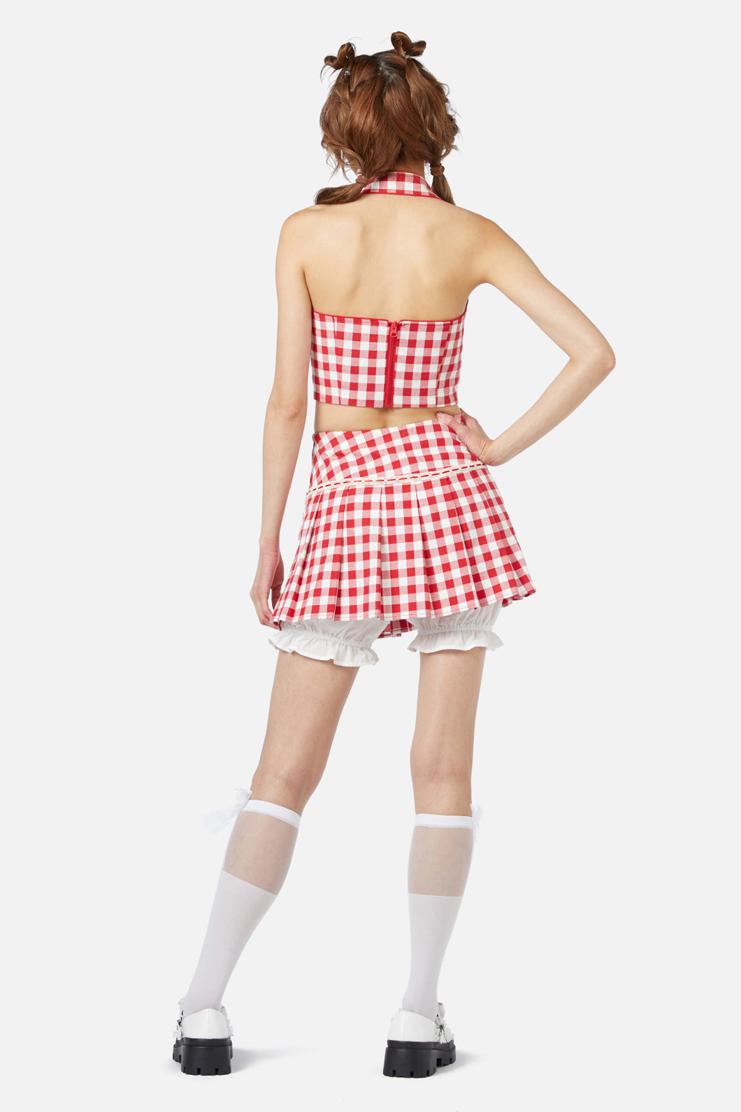 Dangerfield - Jam Gingham Bloomer Skort - red