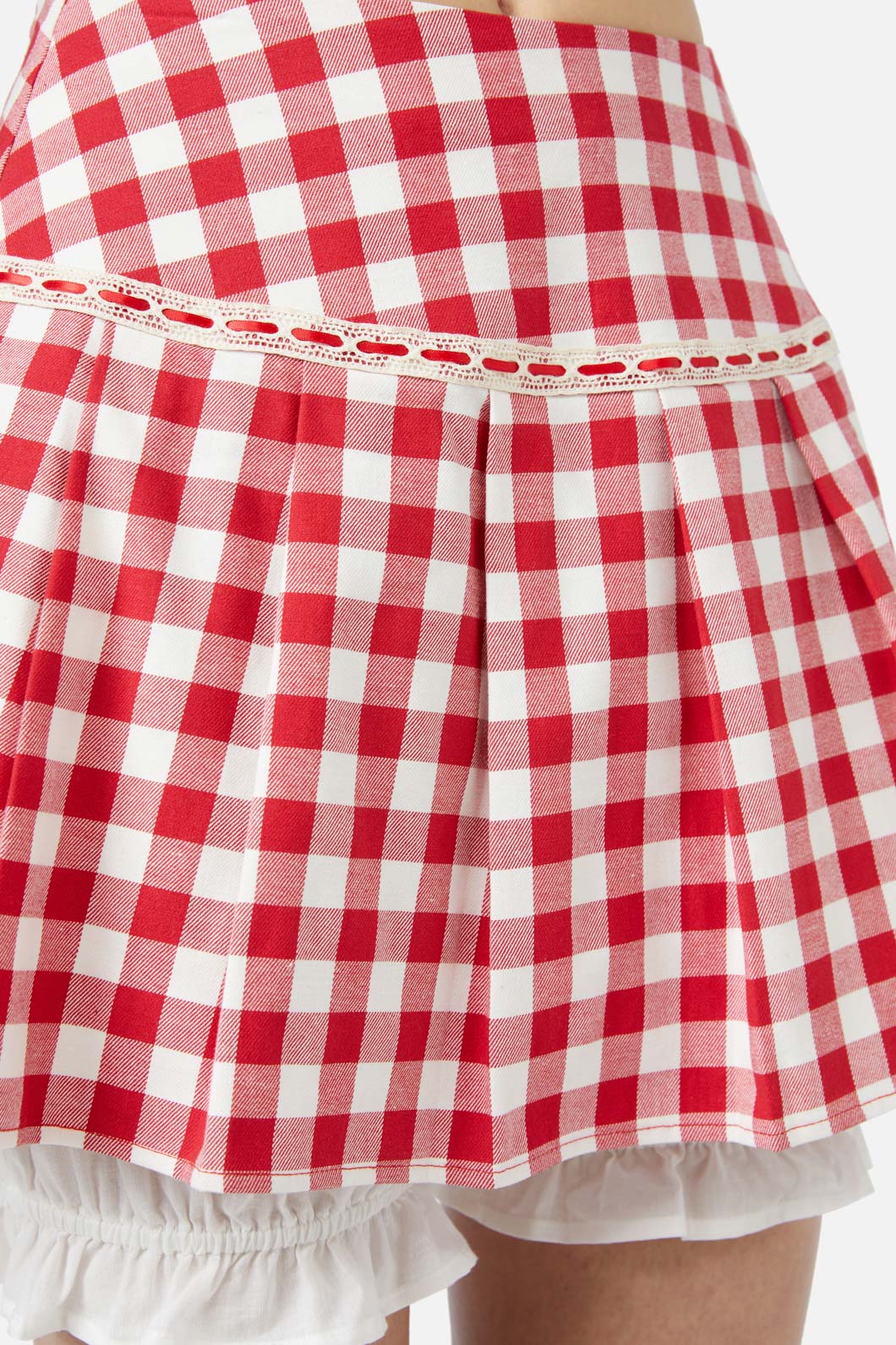 Dangerfield - Jam Gingham Bloomer Skort - red