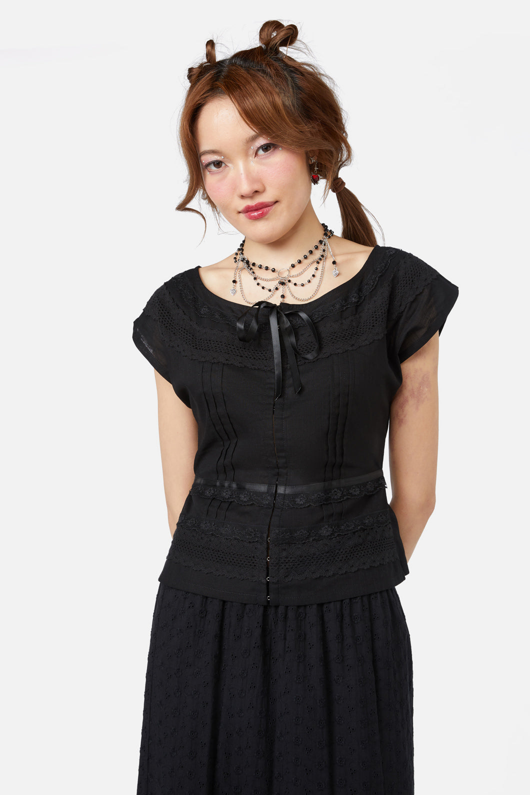 Dangerfield - Alfresco Boat Neck Top - black