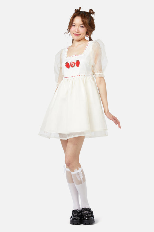 Dangerfield - Alfresco Babydoll Dress - cream