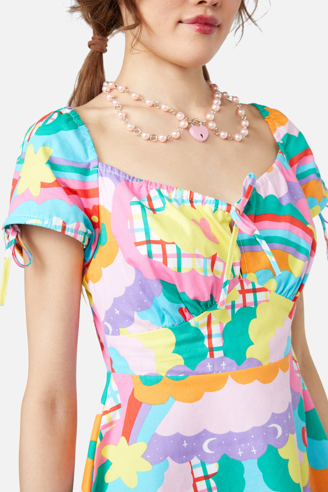 Dangerfield - Idolize Babydoll Dress - rainbow