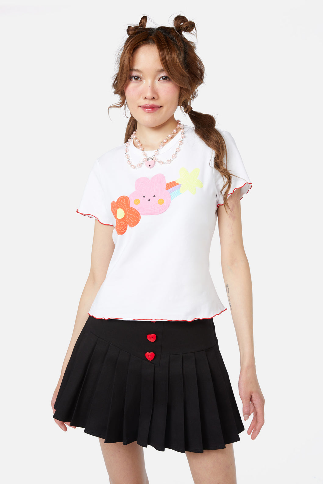 Dangerfield - Electric Bunny Tee - white