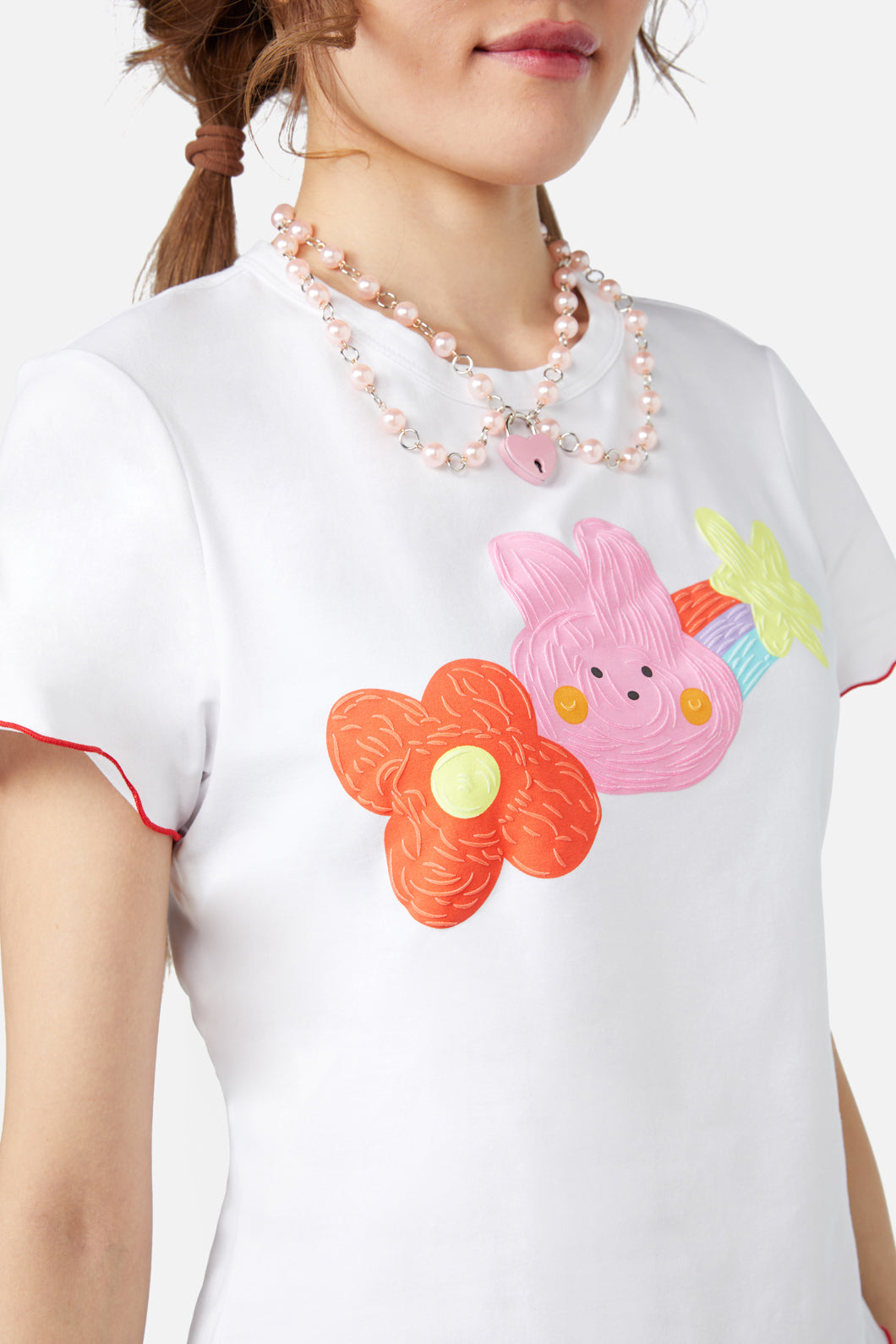 Dangerfield - Electric Bunny Tee - white