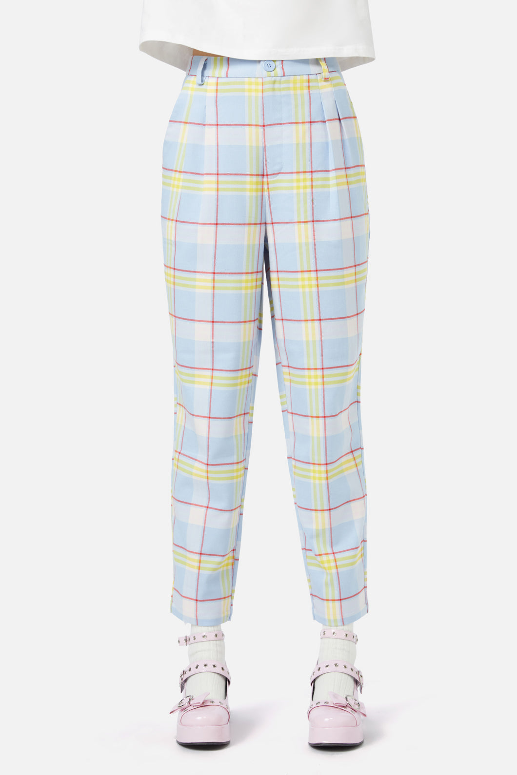 Dangerfield - Silly Goose Tartan Pant - blue