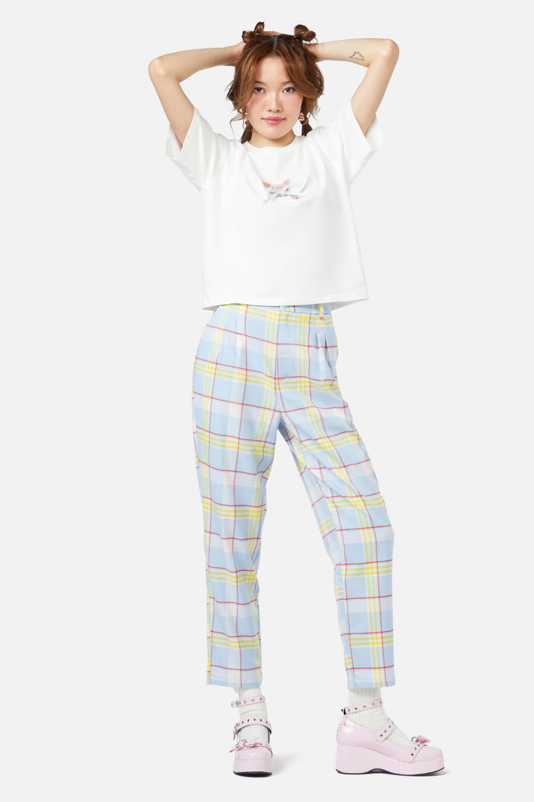 Dangerfield - Silly Goose Tartan Pant - blue