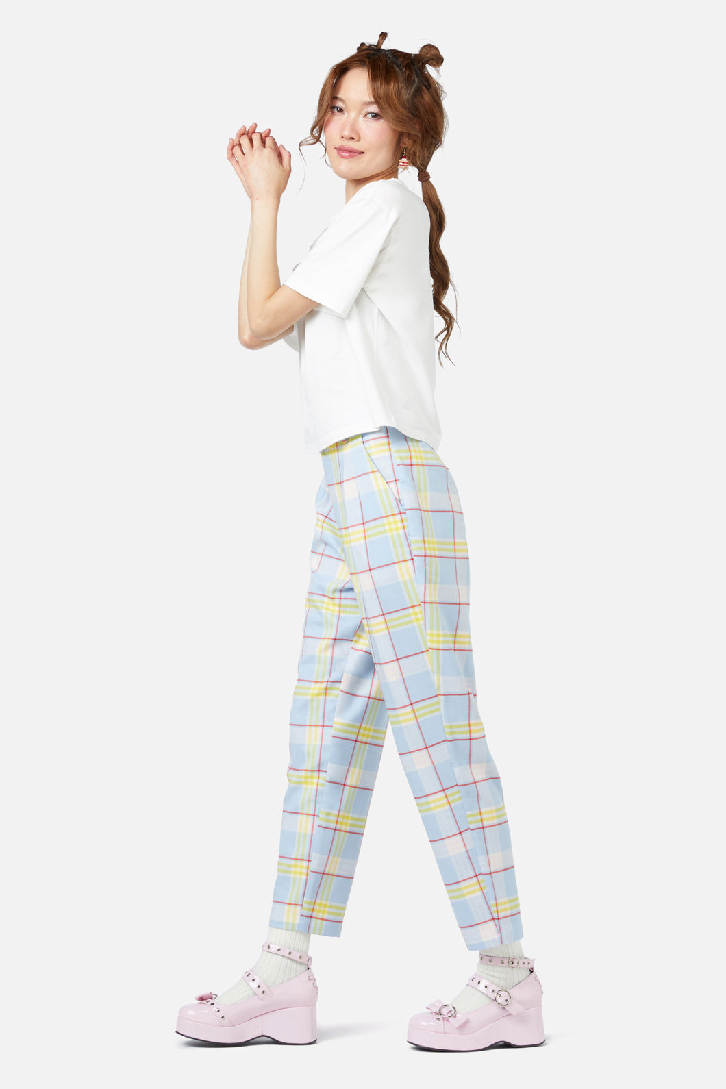 Dangerfield - Silly Goose Tartan Pant - blue