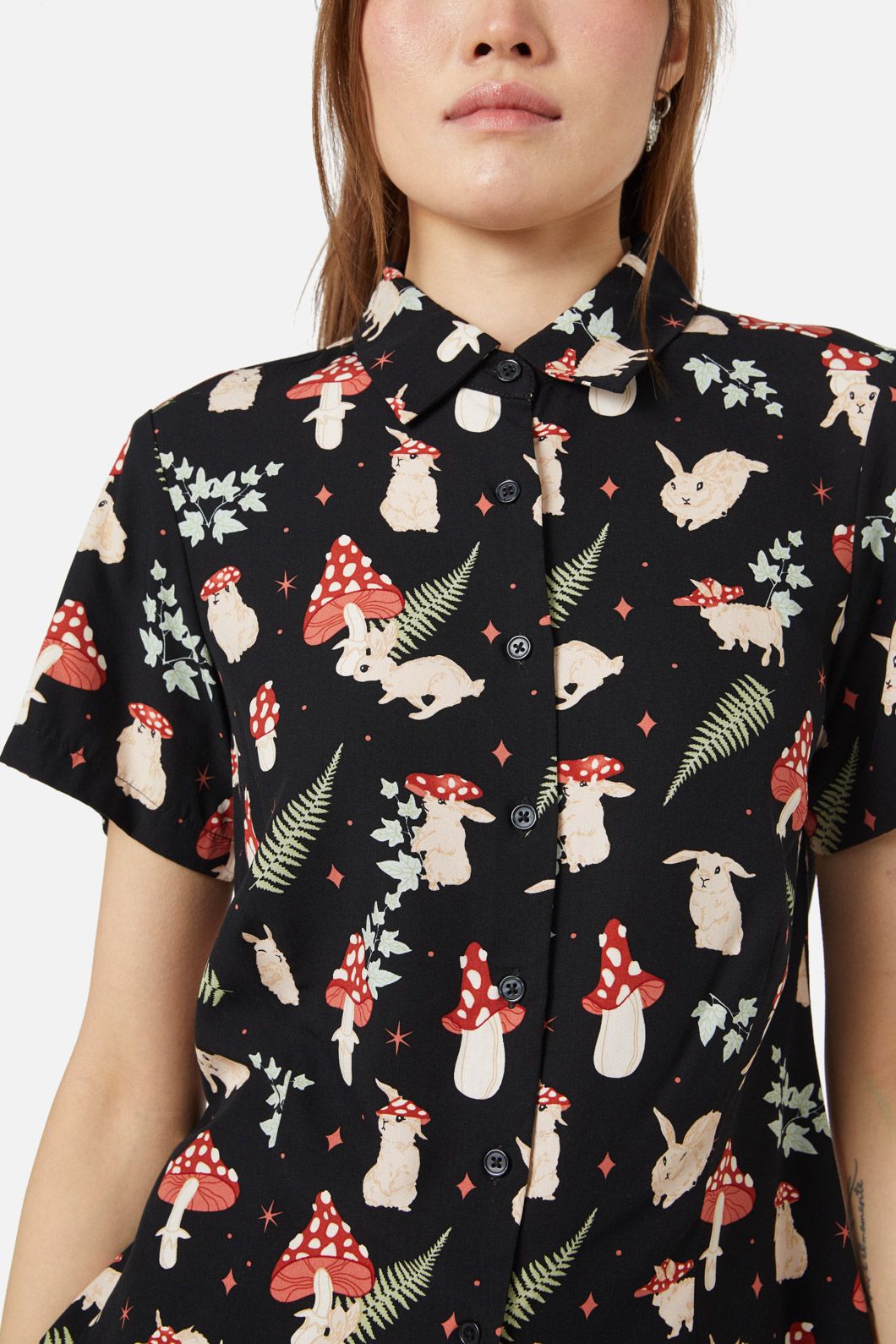 Dangerfield - Harmony Printed Blouse - black