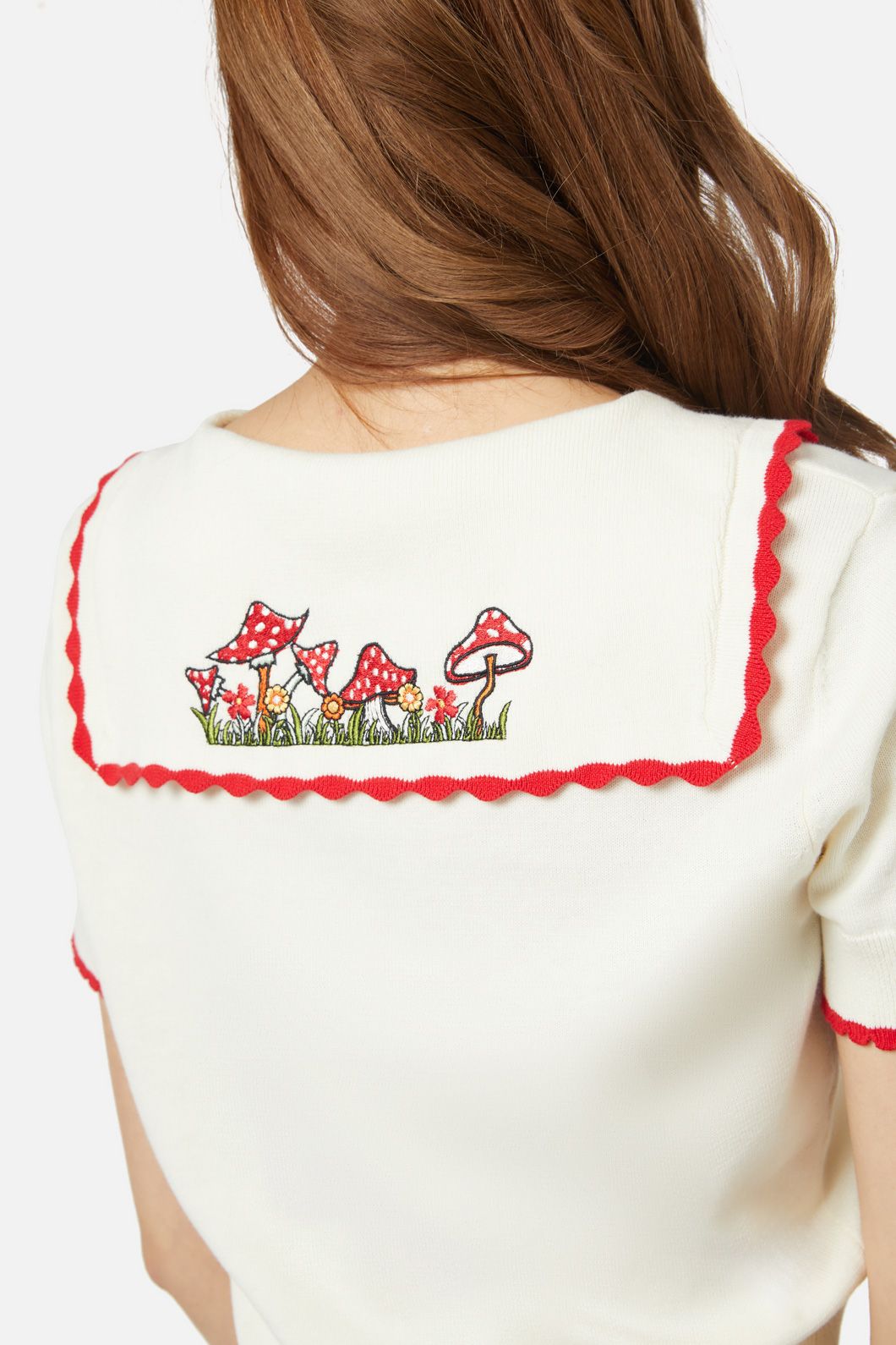 Dangerfield - Field Shroom Knit Top - cream