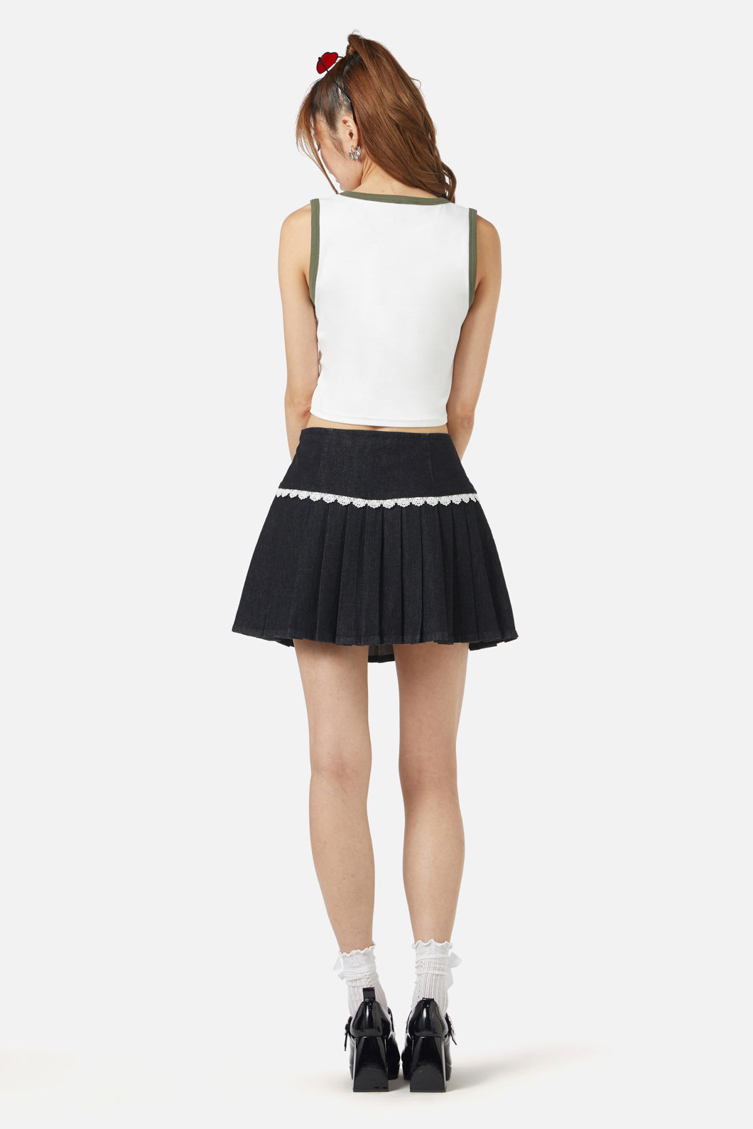 Dangerfield - Harmony Embroidered Tank - white