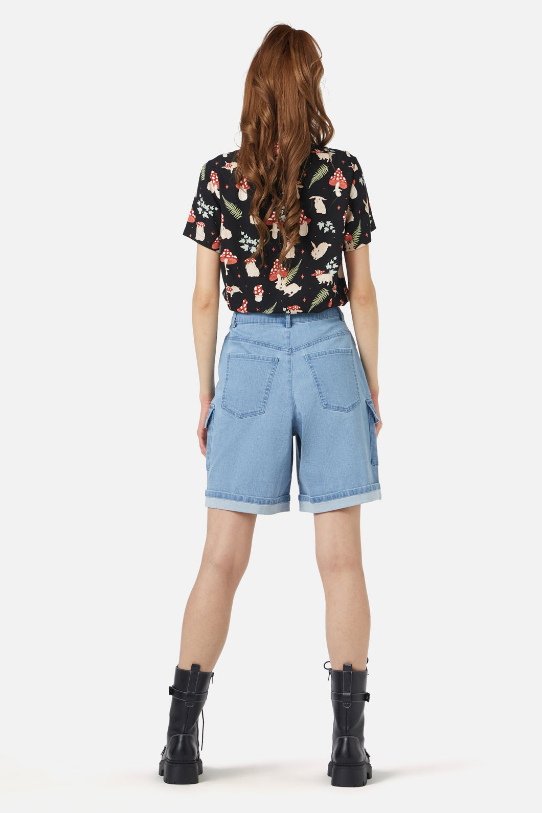 Dangerfield - Field Shroom Denim Shorts - blue