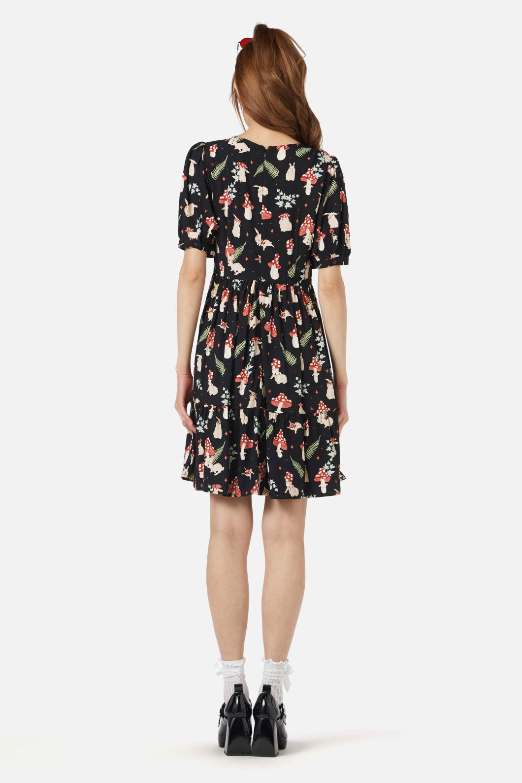 Dangerfield - Harmony Printed Dress - black