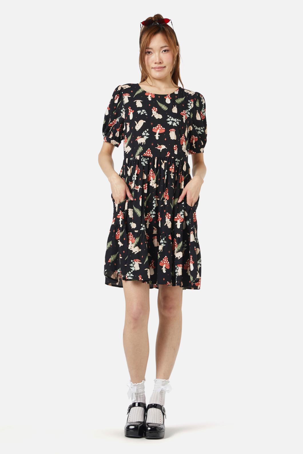 Dangerfield - Harmony Printed Dress - black